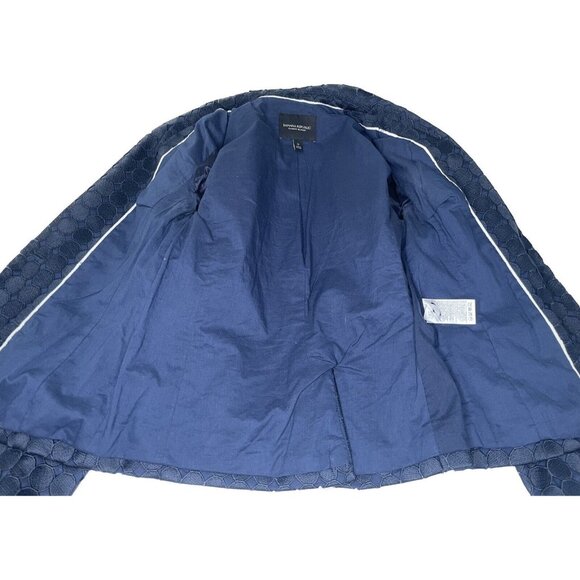 Banana Republic Classic Fit Eyelet Dot Blazer in Navy 0 XS - Picture 4 of 10